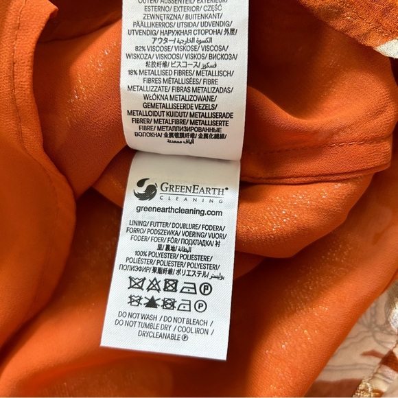 Boden Autumn Floral Blouse Long Sleeves Gold Lurex Size 14 - Picture 5 of 14